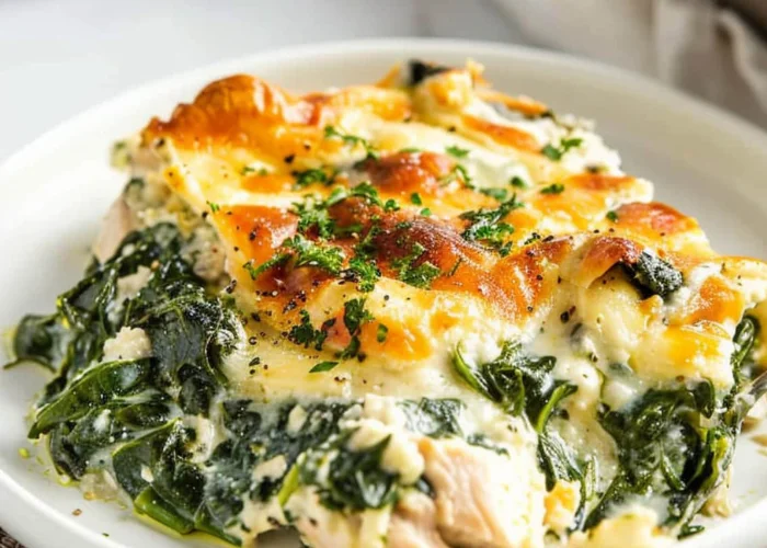 Chicken and Spinach Casserole with Cream Cheese Recipe